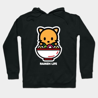 Cat Orange Ramen Life Noodles Bambu Brand Food Cute Kitten Animal Hoodie